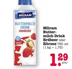 E-Center Milram buttermilch drink erdbeer Angebot