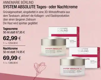 Vitalia Annemarie börlind system absolute tagescreme Angebot