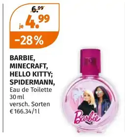 Müller Barbie, minecraft, hello kitty spidermann Angebot