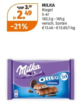 Müller Milka riegel 5-er Angebot