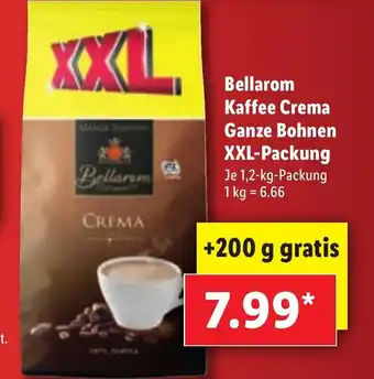 Lidl Bellarom Kaffee Crema Ganze Bohnen XXL Packung Angebot