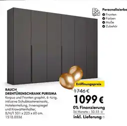 Hardeck Rauch1099 rauch drehtürenschrank purisma Angebot