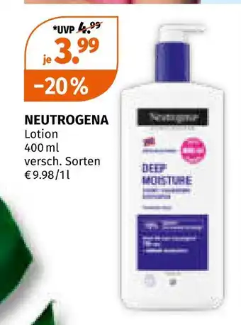 Müller Neutrogena lotion Angebot
