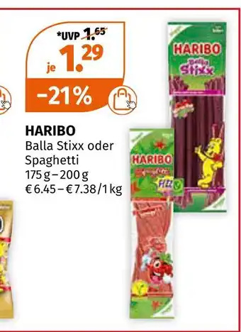 Müller Haribo balla stixx oder spaghetti Angebot