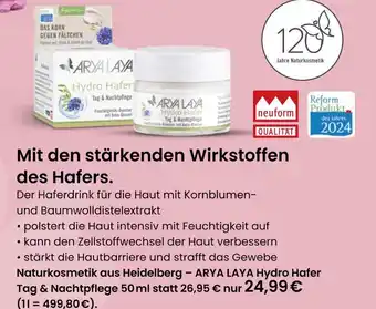 Vitalia Arya laya hydro hafer tag & nachtpflege Angebot