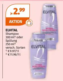 Müller Elvital shampoo oder spülung Angebot