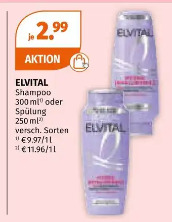 Müller Elvital shampoo oder spülung Angebot
