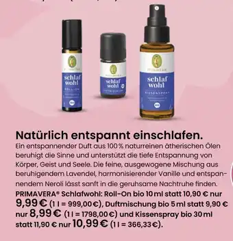 Vitalia Primavera schlafwohl roll-on bio Angebot