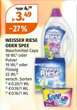 Müller Weisser riese oder spee waschmittel Angebot