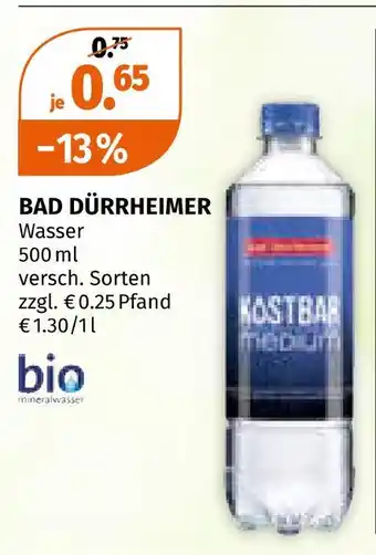 Müller Bad dürrheimer wasser Angebot