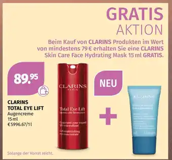 Müller Clarins total eye lift Angebot