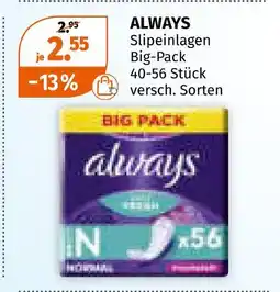 Müller Always slipeinlagen big-pack Angebot