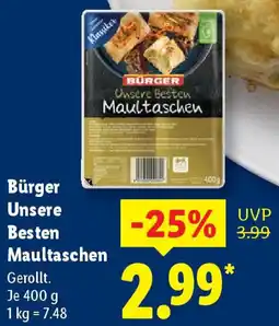 Lidl Bürger Unsere Besten Maultaschen Angebot