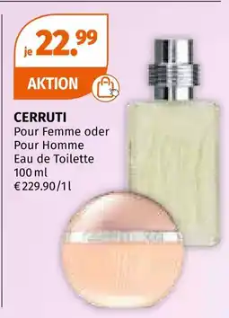 Müller Cerruti pour femme oder pour homme eau de toilette Angebot