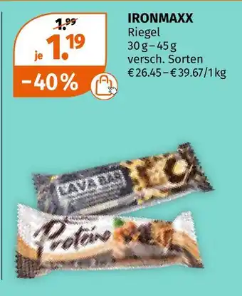 Müller Ironmaxx riegel Angebot