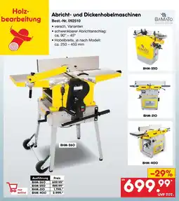 Netto Marken-Discount Abricht- und dickenhobelmaschinen Angebot