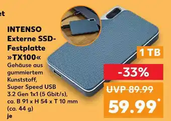 Kaufland Intenso externe ssd-festplatte tx100 Angebot
