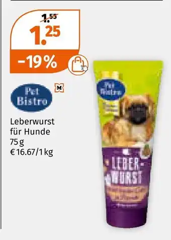 Müller Pet bistro leberwurst für hunde Angebot