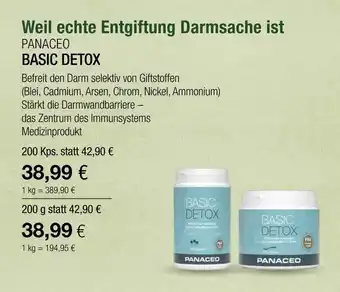 Vitalia Panaceo basic detox Angebot