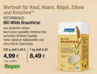Vitalia Reformhaus bio wilde braunhirse Angebot