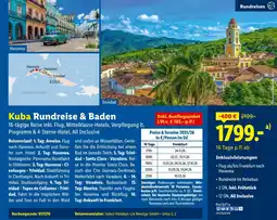 Lidl Kuba rundreise & baden Angebot