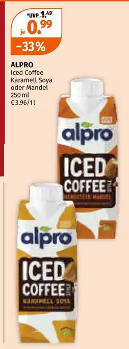 Müller Alpro iced coffee Angebot