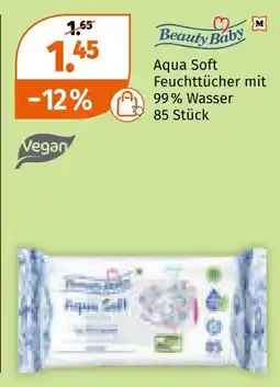 Müller Beauty baby aqua soft feuchttücher mit 99% wasser Angebot