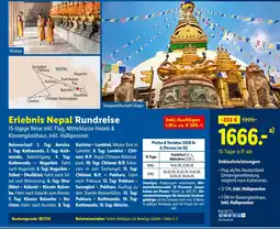 Lidl Select holidays c/o new2go gmbh erlebnis nepal rundreise Angebot
