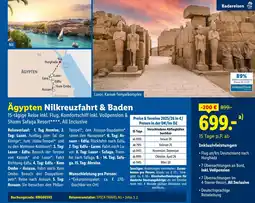 Lidl Spica travel ag ägypten nilkreuzfahrt & baden Angebot