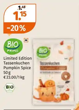 Müller Bio primo limited edition tassenkuchen pumpkin spice Angebot