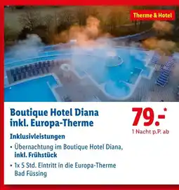 Lidl Boutique hotel diana inkl. europa-therme Angebot