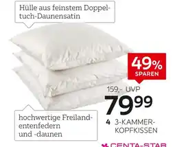 XXXLutz Centa-star 3-kammer-kopfkissen „arctic ocean“ Angebot