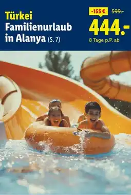 Lidl Türkei familienurlaub in alanya Angebot