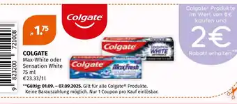Müller Colgate max-white oder sensation white Angebot
