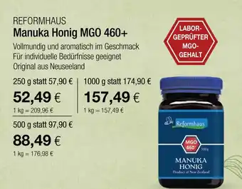 Vitalia Reformhaus manuka honig mgo 460+ Angebot