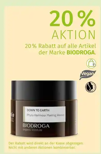 Müller Biodroga 20 % rabatt Angebot