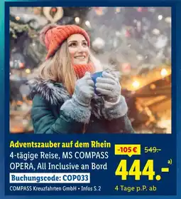 Lidl Compass kreuzfahrten gmbh adventszauber auf dem rhein Angebot