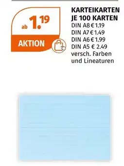 Müller Karteikarten Angebot