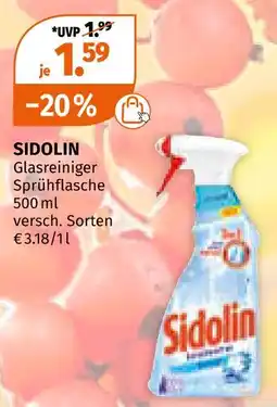 Müller Sidolin glasreiniger sprühflasche Angebot