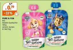 Müller Pure & fun bio helden quetschie Angebot