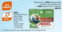 Müller Ariel waschmittel pulver oder flüssig Angebot