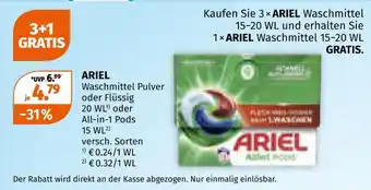 Müller Ariel waschmittel pulver oder flüssig Angebot