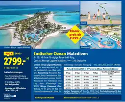 Lidl Centara mirage lagoon maldives indischer ozean malediven Angebot