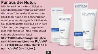 Vitalia Santaverde aloe vera gel pur (ohne duft) 50 ml Angebot