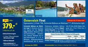 Lidl Ferienclub bellevue am walchsee, all inclusive light Angebot