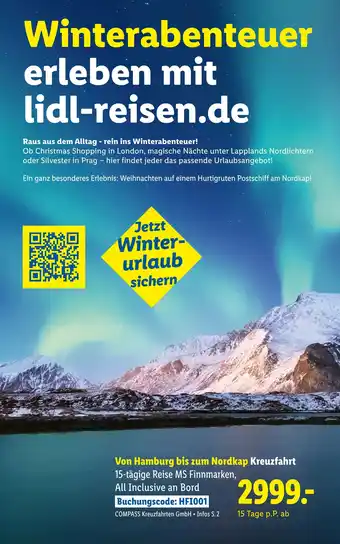 Lidl Compass kreuzfahrten gmbh von hamburg bis zum nordkap kreuzfahrt Angebot