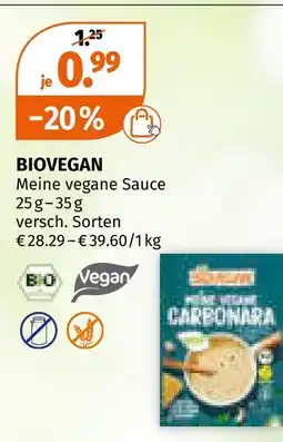 Müller Biovegan meine vegane sauce Angebot