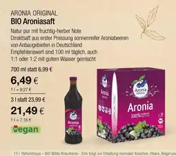 Vitalia Aronia original bio aroniasaft Angebot