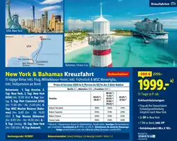 Lidl Msc new york & bahamas kreuzfahrt Angebot