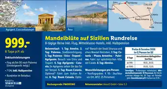 Lidl Mandelblüte auf sizilien rundreise Angebot
